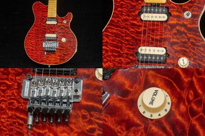 ギター MUSICMAN AXIS Translucent Red Musicman Axis EX 1997 Translucent Red Guitar For Sale