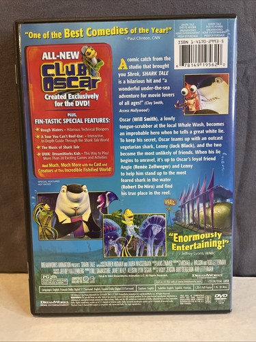 Shark Tale DVD DreamWorks Will Smith Children Family PG 2005 Animation - Picture 2 of 3