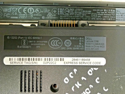 Dell Latitude 3350 core i5 Laptop For Parts No Keyboard/DC port/HDD/RAM/Batt JR - Picture 7 of 8