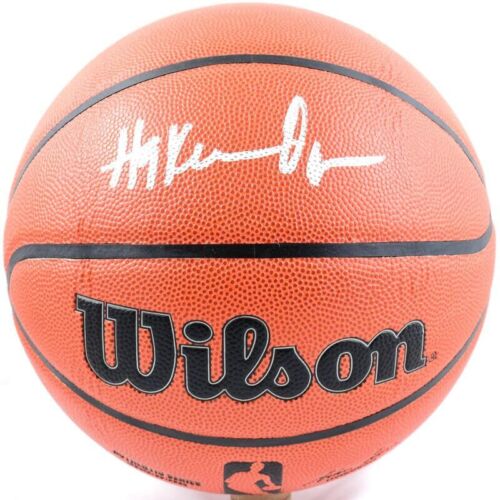 Baloncesto de la NBA Wilson autografiado por Hakeem Olajuwon - Beckett con holograma *plateado - Imagen 6 de 12