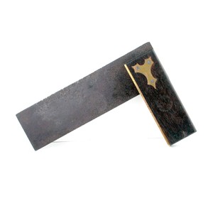Antique-Rosewood-amp-Brass-Square-HALL-amp-KNAPP-New-Britain-CT-w-Eagle-stamp