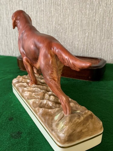 ROYAL WORCESTER PERRO EL SETTER IRLANDÉS PERROS DEPORTIVOS DORIS LINDER PERFECTO - Imagen 7 de 9