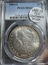 1884-O $1 Morgan, MS64, Rim Toned *VAM-13 O/O Centered High* w/ pictures of VAM