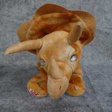 Build A Bear BAB Dinosaur Triceratops Plush 14 Inch Stuffed Animal Brown