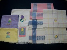9 Vintage Easter Spring Hand Towels Various Sizes and prints
