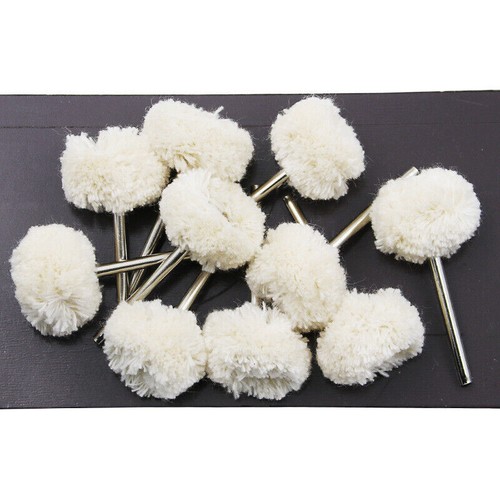 10x Felt Wheel Polishing Buff Buffing Dremel Rotary Drill Polishing Bit Kit 25mm - Picture 5 of 5