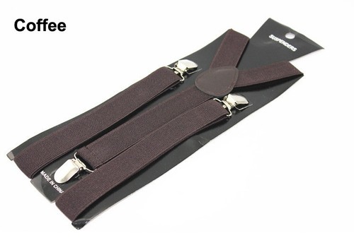 Men Elastic Clip-on Solid Y-Shape Adjustable Stretch Braces Suspenders BRACE001 - Picture 16 of 18