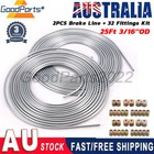 <!--F#f_0-->2 Coil Roll 3/16'' Steel Zinc Brake Line 25Ft Fuel Tubing Pipe Kit + 32 Fittings<!--F/-->