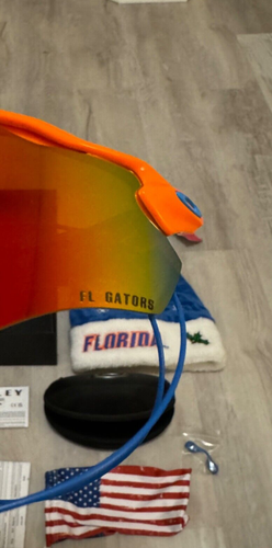 Oakley Radar EV Custom Florida Gators Style New Prizm Ruby Polarized Sunglasses - Picture 4 of 5