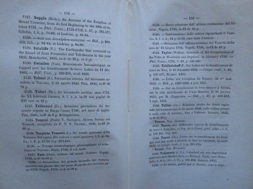 PERREY : BIBLIOGRAPHIE SEISMIQUE (VOLCANS, TREMBLEMENTS DE TERRE), 1860. - Picture 7 of 9