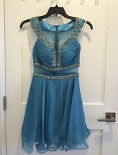 Blue Rachel Allan Cocktail Or Pageant Dress