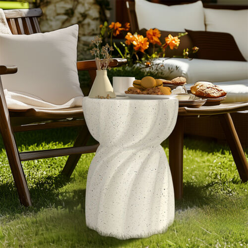 Concrete Lightweight Side Table Living Room Sofa End Table Bedroom Bedside Table - Picture 11 of 15