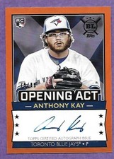 2020 Topps Big League Opening Act Orange Auto Amthony Kay  /99  Blue Jays  RC