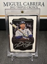 2013 Topps Museum Collection MIGUEL CABRERA Silver Framed Silver Ink Auto #08/10