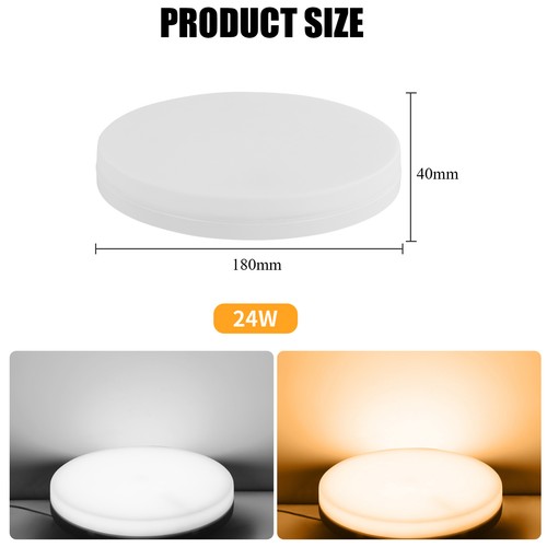 Lámpara de techo LED Lámpara de techo Baño Lámpara de baño Cocina Pasillo Lámpara redonda NUEVO - Imagen 12 de 14