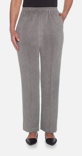 Alfred Dunner Petite Classic Damen Hose Proportioniert Grau Gr. M Neu mit Etikett  - Bild 3 von 9