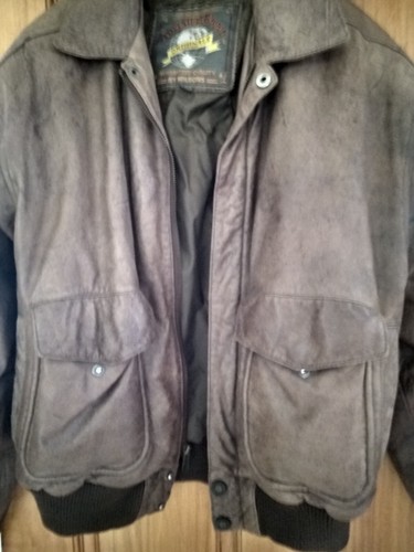 Vintage Wilson Adventure Bound Bomber Lederjacke Herren Small Thinsulate Braun - Bild 4 von 6