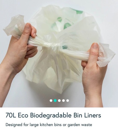 1x SEEP COMPOSTABLE 70 Litre Bin Bags - Eco Friendly Bin Liners Large 40 Bags - 第 7/10 張圖片