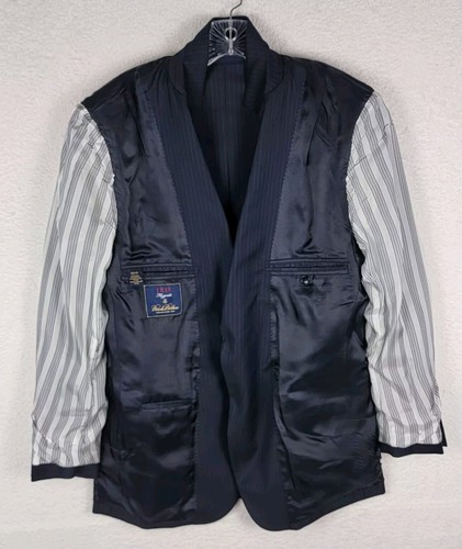 Brooks Brothers 1818 Fitzgerald Estrato Suit Navy Striped Mens Size 42S/37 *Read - Picture 20 of 24