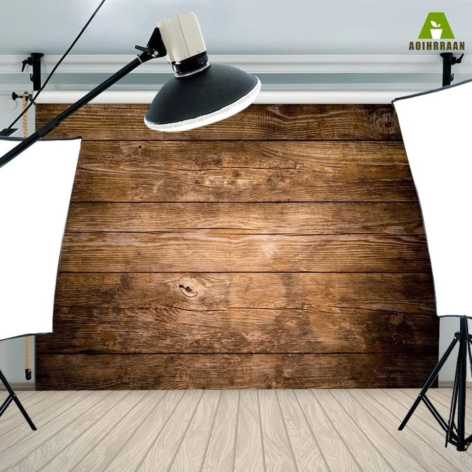 3x2m Vinyl Foto Hintergrund Alt Grunge Weinlese Rustikal Retro Textur Brown Holz - Bild 4 von 4