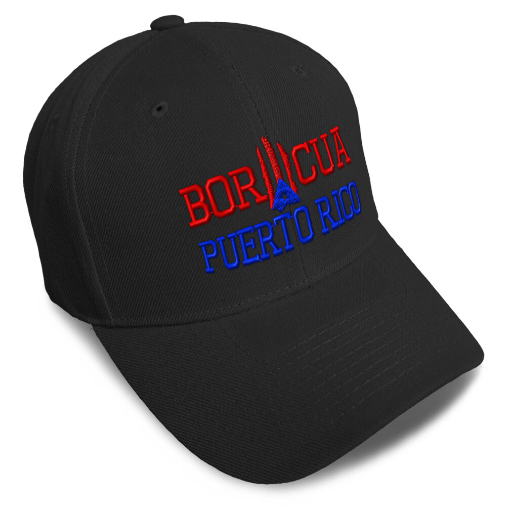 Baseball Cap Puerto Rico Flag Island B Embroidery Dad Hats for Men & Women