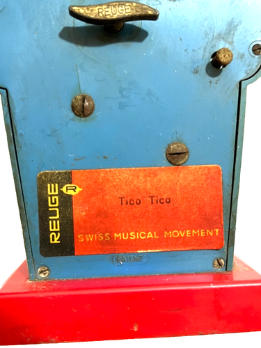 Vntg Dancing Clown Windup REUGE Music Box Switzerland Swiss Movement TICO TICO - Picture 6 of 10