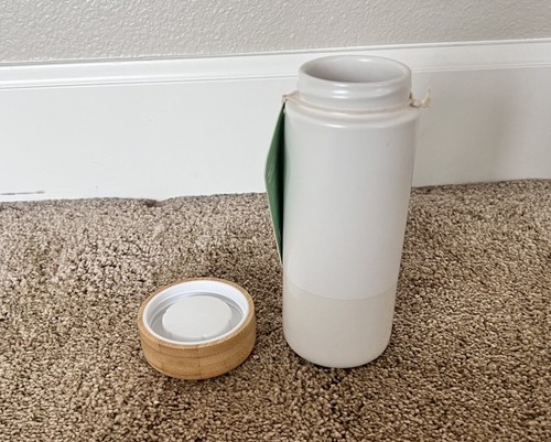 SOMA Insulated Ceramic Mugs + Bamboo Lid - Pearl 12 oz. - Picture 7 of 7