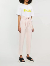 Sandro Paris 42 Tod Belted Cotton Linen Twill...