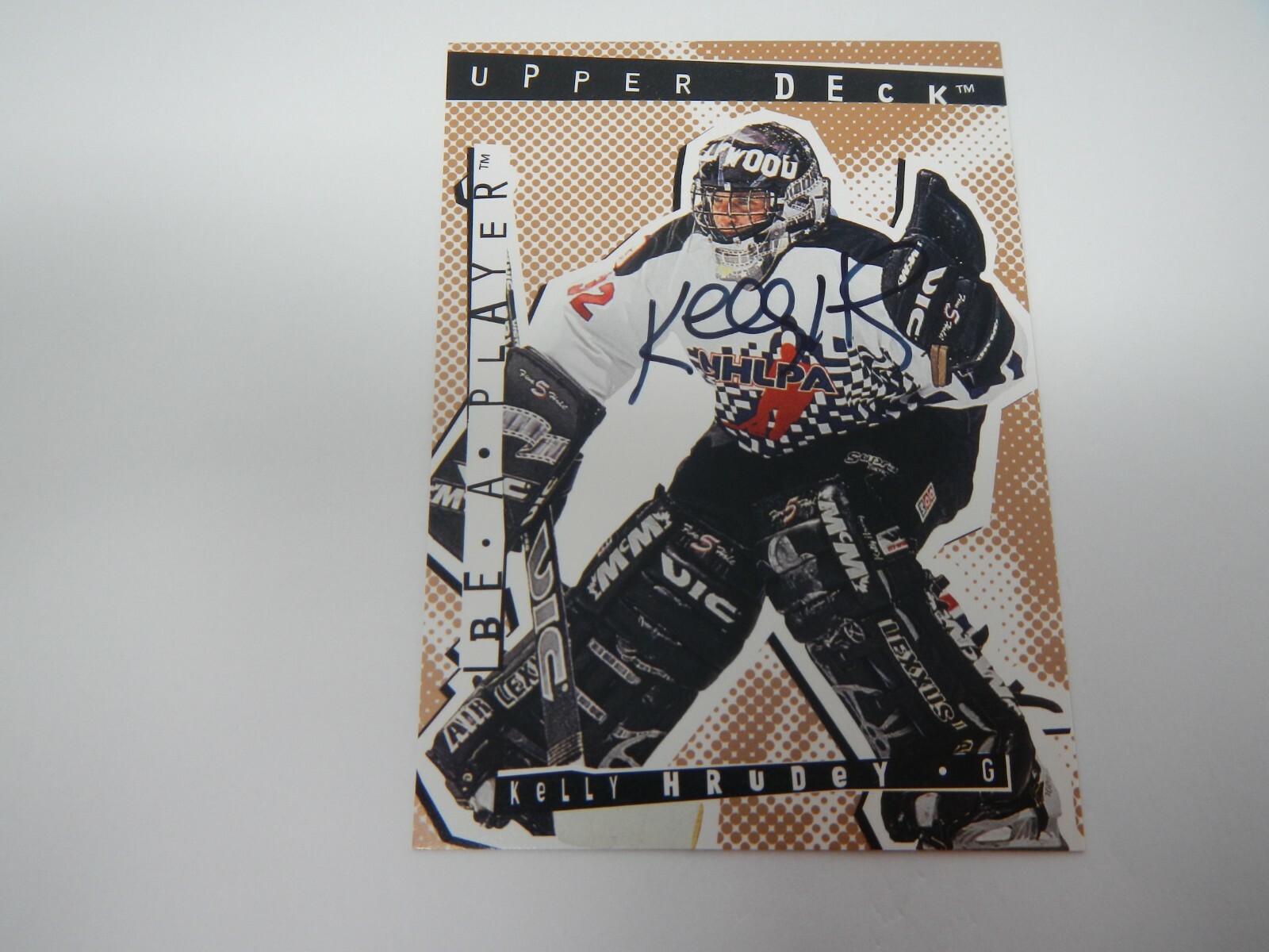 1994-95 Upper Deck Hockey Be A Player Signatures Kelly Hrudey #140 Auto