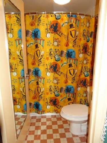 ALL STAR MUSIC RESORT Original Disney Cast Member Prop ~Shower Curtain from Room - Bild 3 von 3
