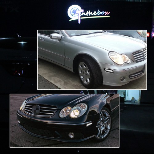 Luces marcadoras delanteras LED blancas para Mercedes Benz W203 Clase C C200 300 01-07 - Imagen 11 de 12