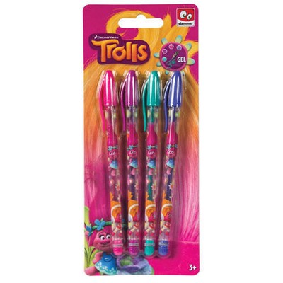6pk Gel Pens Writing Home Office School Stationary Assorted Colours in PVC Case