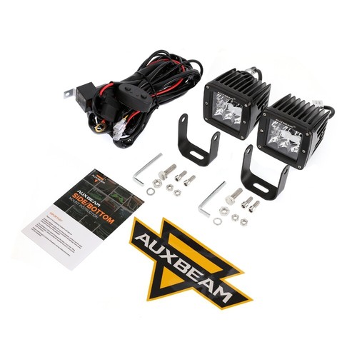 AUXBEAM 72W 3" DEL pods cubiques de travail barre lumineuse spot conduite hors route lampes antibrouillard 2 pièces - Photo 11/12