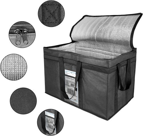 Xxx-Large Insulated Collapsible Cooler Bags with Zipper Closure,Reusable Grocery - Picture 3 of 8