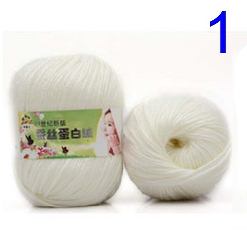 50g Soft Baby Knitting Yarn Silk Protein Velvet Wool Children Hand Crochet Yarn - Picture 73 of 82