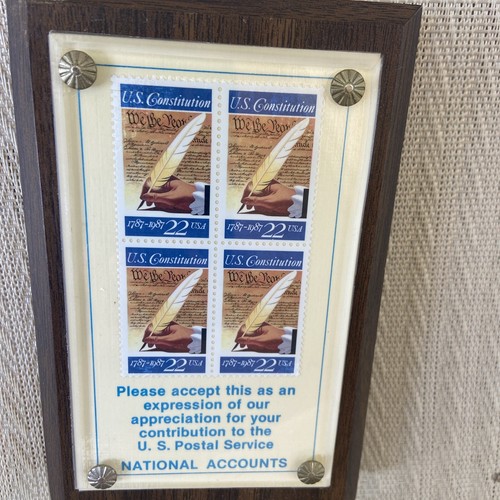 US Signing Constitution 22c Stamp Block of 4 Scott #2360 Framed Rare Members