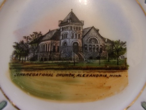 ANTIQUE Congregational Church Plate, Alexandria, Minnesota 1910 GERMANY - Picture 2 of 6