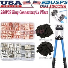 280Pcs Copper Battery Ring Electrical Wire Connectors Crimp Cable Lug Terminals