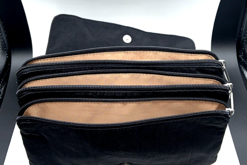 baggallini Umhängetasche Akkordeon 3 Reißverschluss Handtasche schwarz - Bild 4 von 23