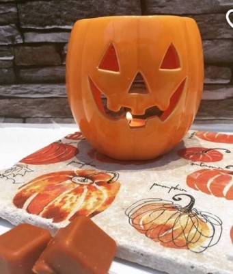 Halloween Pumpkin Wax//Oil Burner Candle Holders Gift Set