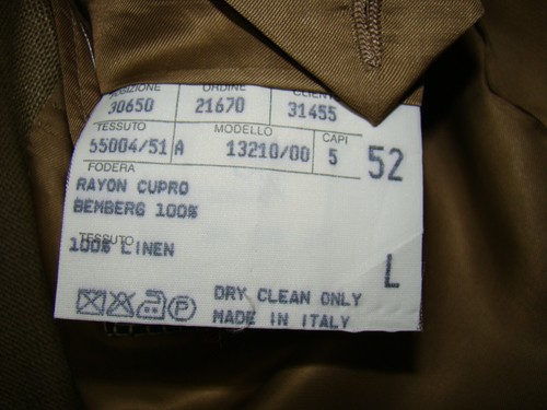Blazer Lino Marrone Nuovo con Etichette EU 52L US 42L Taupe Marrone Made Italy - Foto 12 di 15