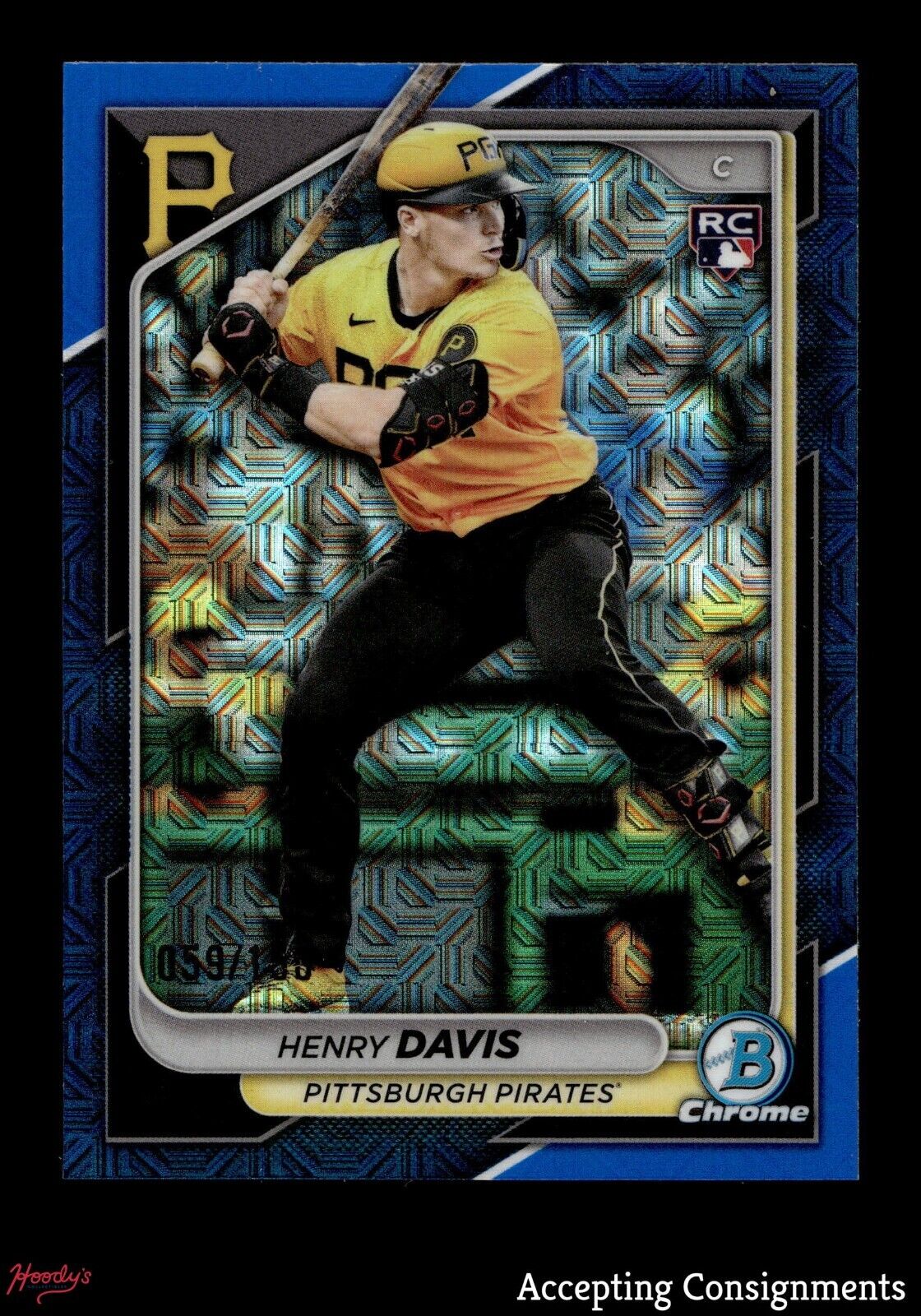 2024 Bowman Chrome Mega Box Blue Refractors #7 Henry Davis RC ROOKIE 059/150