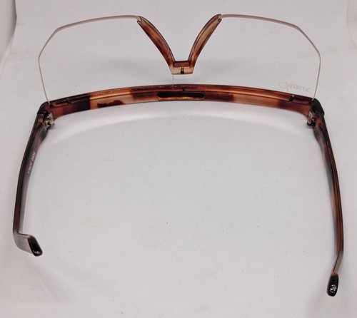 Vintage 1980s 1990s Gazelle Shield Sunglasses Clear Lens Brown Frame Retro - Picture 4 of 6