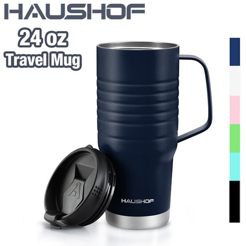 HAUSHOF 24 oz Travel Mug Vacuum Insulated Cola Travel Mug Double Wall Travel Mug - Picture 12 of 12