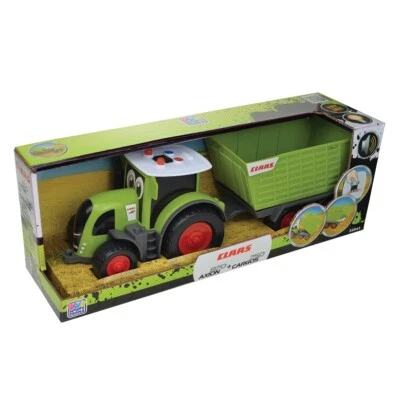 Traktor Trecker Claas Kids Axion mit Anhänger Sound Schlepper 34541 Spielzeug Ne