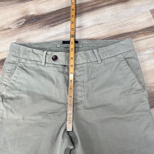 UNIS Chino Hose Herren 32 x 36 olivgrün vorne flach Gio Skinny USA Knopfleiste - Bild 6 von 12