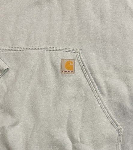 Carhartt Powder Blue/ Baby Blue Size Large Tall Hoodie - Picture 2 of 10