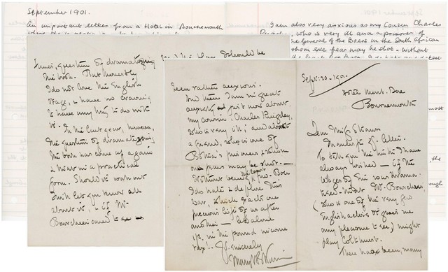 1901 LETTER MARY ST LEGER HARRISON NOVELIST to LILY STRAUSS re ACTORS BOER WAR 1901 LETTER MARY ST LEGER HARRISON NOVELIST to LILY STRAUSS re ACTORS BOER WAR