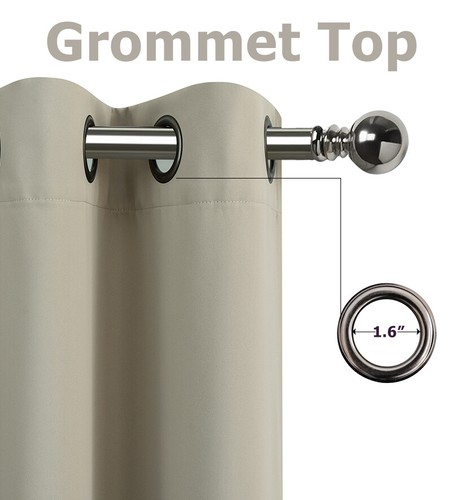 2 Stück Verdunkelung Ösen Thermo Fenstervorhang Paneele - verschiedene Farben & Größen - Bild 62 von 67