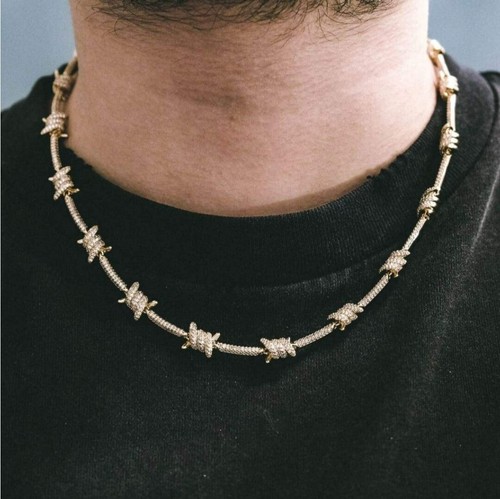 10 mm Thick Barb Wire Chain Necklace 